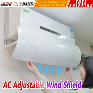 【AC Adjustable Wind Shield】Adjustable Air Conditioner Windshield Wind Deflector AC Washing Cover Home Office Air Conditioner Baffle Shield Wind Guide DIY-AC-Baffle