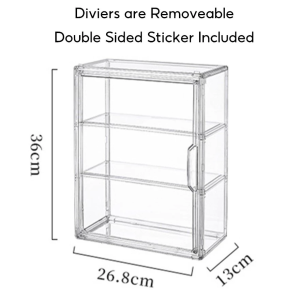 Full Acrylic Big Display Box Bag Popmart Figurine Labubu Zimomo Cosmetic Storage Organizer Stacking Shoe Box