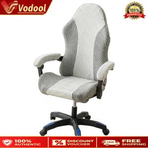 Stretchable Protector with Armrest Covers Stretch Seat Chair Cover Jacquard for Office Racing Gamer