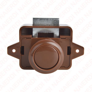 WH NAIERDI 26mm Black Camper Car Push Lock RV Caravan Boat Motor Home Kitchen Cabinet Drawer Latch Button Locks Furniture Hardware