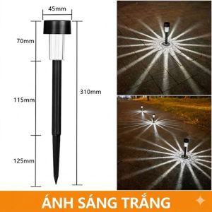 Đèn năng lượng mặt trời cầu sáng trang trí sân vườn đèn LED cắm vườn chống nước tự bật tắt thông minh