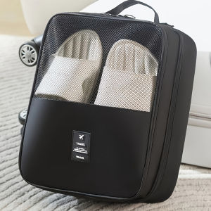 Travel Shoe Storage Bag - Hanging Organizer Large Capacity Multi-Functional Machine Washable Space-Saving Luggage Durable Polyester Multiple Compartments Suitable for Shoes and Accessories Suitable for All Seasons