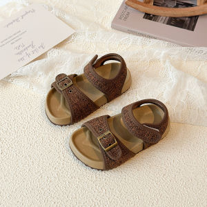 Summer Canvas Sandals for Children Fashion Boys Girls Beach Shoes Anti-slippery Soft Toddler Shoes Cloth Fabric Footwear I11105
