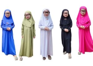 mecca dress gamis abaya anak bahan rajut knit premium usia 3-12 tahun/gamis anak perempuan terbaru