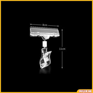 Nurm Transparent Plastic Shelf Clamp Merchandise Sign Price Label Tag Advertising Clips