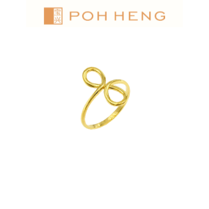 Poh Heng Jewellery 22K Freestyle Infinity Ring in Yellow Gold  [Price By Weight]