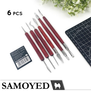 SAMOYED SCTS-L06 Alat Ukir / Pahat Seni Patung / Pot Tanah Liat Polimer / Keramik / Lilin / Dekorasi Kue / Pottery / Polymer / Ceramic Clay / Wax / Plaster / Cake Frosting Sculpting / Modeling / Carving Tools