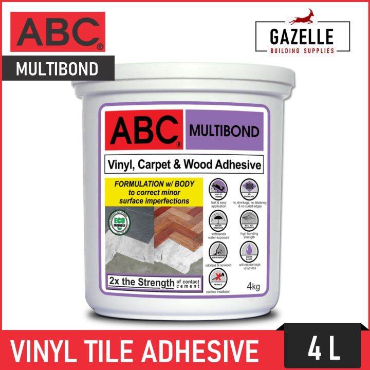 ABC Multibond Vinyl Tile Adhesive For Vinyl, Carpet, Wood Adhesive - 4L ...