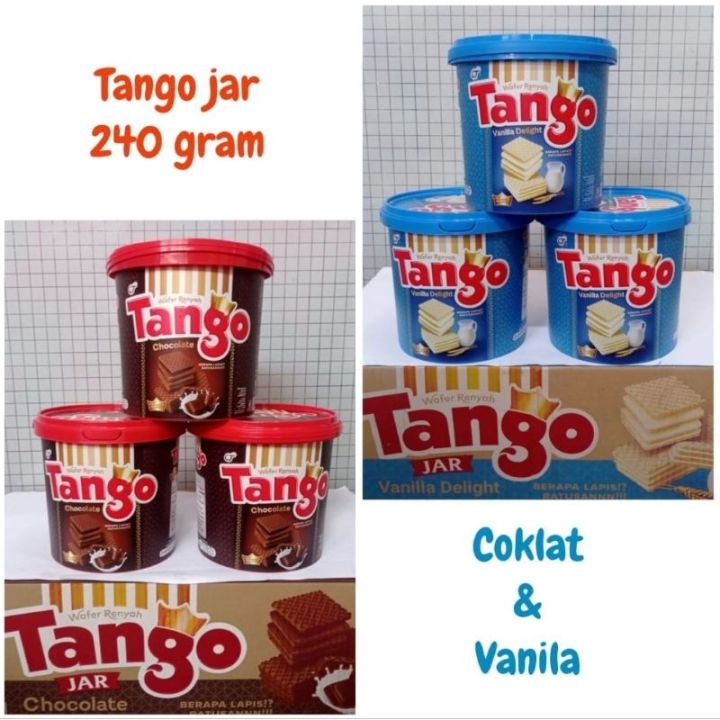 Tango Wafer Jar Coklat 240gr Vanilla Chocolate Lazada Indonesia