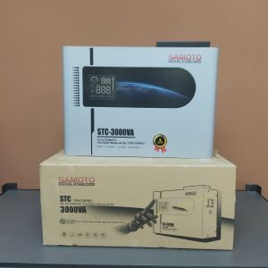 Stabilizer Samoto STC3000VA 3000VA 2700W Stavolt Digital TRIAC Control Garansi 3 Tahun. Palet Kayu