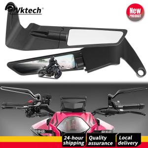 【Clearance Sale】 Motorcycle Rear View Mirrors Adjustable 360  Rotating Wide Angle Rearview Mirror for Outdoor Motorcycle Riding