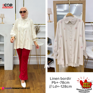 cod kemeja oversize wanita tampil stylish mewah