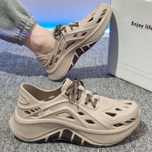 Free Shipping MenS New Summer Outdoor Wading And Stream-Tracing Clogs Sports EVA Thick-Soled Height-Increasing Sandals For Men