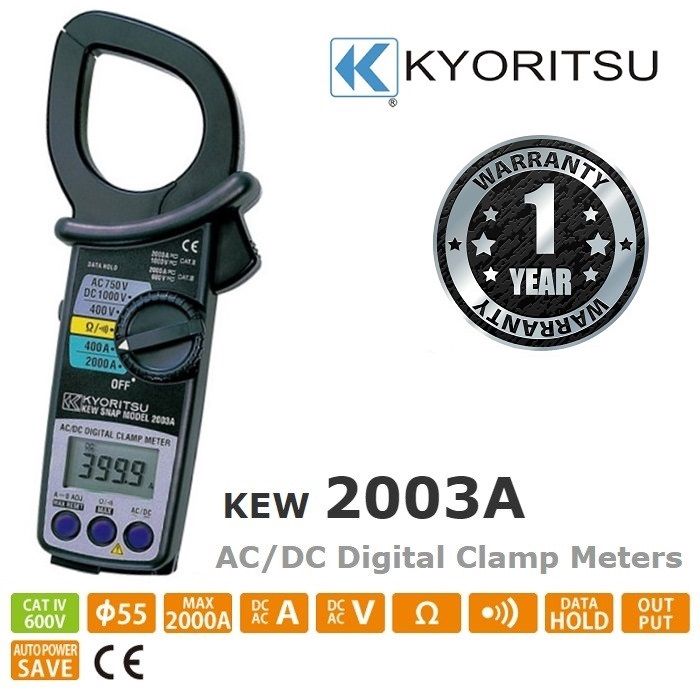 KYORITSU 2003A AC/DC Digital Clamp Meter Lazada