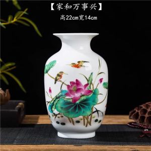23CM Trang trí bình gốm bài trí hoa phòng khách đồ trang trí Tủ Tv nhà hiện đại