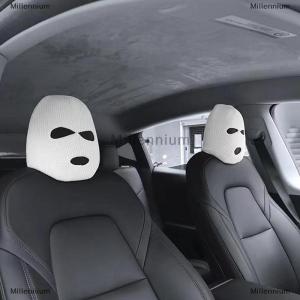 [COD] Millennium 1 chiếc bọc ghế xe hơi đeo mặt nạ mũ dệt kim mũ trùm đầu Halloween Trang trí phụ kiện cảnh báo chống trộm xe hơi