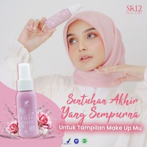 NATURE ROSE WATER SPRAY SR12 AIR MAWAR SETTING SPRAY AMPUH UNTUK MEMBUAT MAKE UP JADI TAHAN LAMA HERBAL BPOM