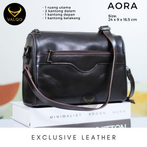 Tas Selempang Kulit Wanita Tas Slingbag Kulit Wanita Tas Bahu Kulit Wanita Perempuan Cewek AORA Bag Elegan Dari Kulit Sapi Premium