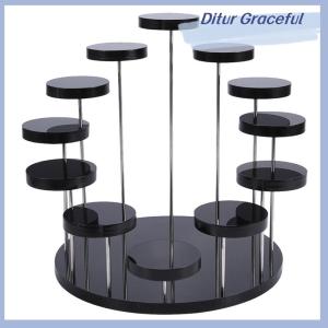 Ditur ที่วางคัพเค้กแบบอะคริลิคสำหรับวางเครื่องประดับชั้นวางเค้กขนมหวานของตกแต่งงานปาร์ตี้