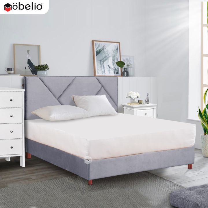 Ranjang Kasur Divan Rangka Tempat Tidur Desain Elegan Grey | Lazada ...