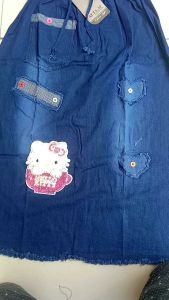 ROK JEANS ANAK TANGGUNG // ROK JEANS ANAK HELLO KITTY BULU // ROK ANAKTERLARIS  // ROK JEANS ANAK PEREMPUAN USIA 10-14 TAHUN