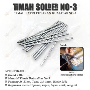 Timah solder batangan patri panci alumunium seng stenlis huruf timbul radiator