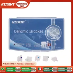AZDENT Ceramic Dental Brackets - MBT/Roth .022/.018 With Hooks (20pcs/Kit) 7 thumbnail image