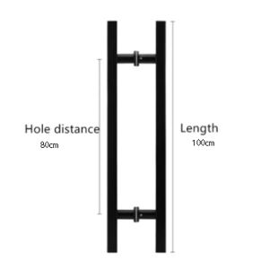 OLEDO Stainless steel matte black and sanding silver push pull door handle glass door wood door handle grab bar