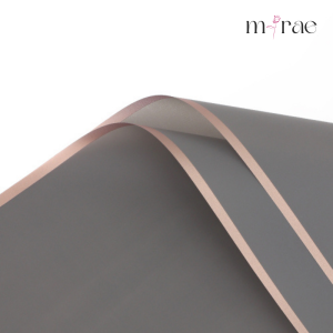 KERTAS BUKET BUNGA CELLOPHANE GOLD LINE FRAME PREMIUM SINOWRAP FLOWER WRAPPING 1 LEMBAR