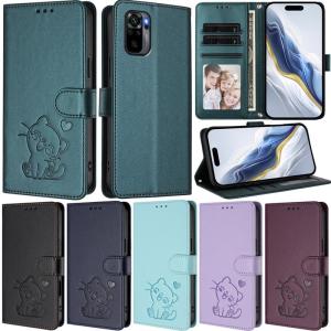 Luxury Casing For Redmi 9T 10 5G K80 Pro 5G 10 4G 2022 Heart Cat Pattern Wallet Leather Card Slot Flip Stand Cover Case