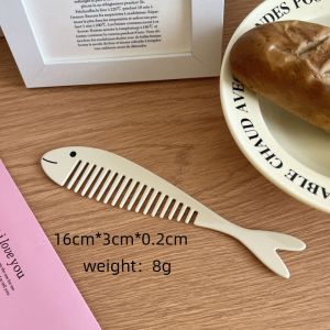 SDFSF Tulip Acetate Comb Cartoon Animal Hairdressing Combs Portable Vegetable Makeup Comb Women