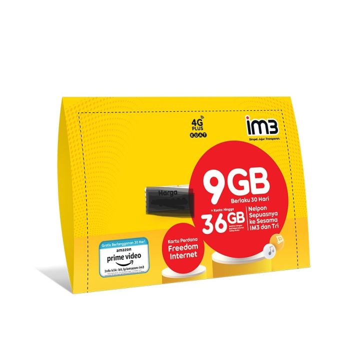Perdana Indosat Freedom 9GB Bonus kuota zona hingga 6GB Lazada