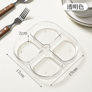 4/6 Grid Preparation Plate Kitchen Divided Dish Soy Sauce Dipping Tray Vegetable Preparation Plate