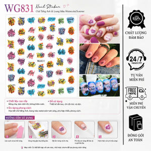 Sticker Dán Móng Nghệ Thuật Chữ Và Trái Tim Nhiều Mẫu Trang Trí Nail DIY WG829 - WG831