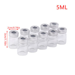 Fantic ขวดแก้วใสพร้อมช่องฉีดด้วยตัวเองขนาด5 10 20มล. 10แพ็ค