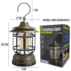 【Garansi 30 tahun】 lampu LED lentera 3 COB lampu kemah retro outdoor tahan air canping lampu tenda LED emergency