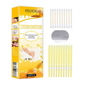 Eelhoe Wax Ear Candle Clean Removal Natural Beeswax Propolis Indiana Therapy Fragrance Candling Cone Candle Relaxation(10pcs)