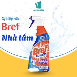 Xịt tẩy rửa nhà tắm Bref Power Kalk & Schmutz 750ml tẩy cặn vôi vách kính vòi sen