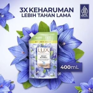Perawatan Tubuh / Sabun Cair / Body Wash Perfumed Lux Botanical Pouch with Tube 800 Ml & 400 Ml Varian Soft Rose Velvet Jasmine Magical Orchid Sakura Bloom Bright Bluebell Hijab Zaitun Madu