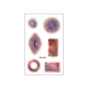 HENGI Bloody Makeup Halloween Tattoo Sticker Sweatproof Waterproof Zombie Cosplay Props DIY Disposable Bruise Scab Scar Tattoo Sticker Festival Carnival