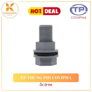 Combo Ép Thùng Phi Ốc Siết Bồn Nước Covipha Tiến Phát Nhựa Xám | Phi 60 90 | NPP Khởi Hoàn