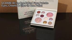 UCANBE All in One Baked Makeup Palette – Eyeshadow Blush & Bronzer Face Kit Full Face Makeup Gift Set for Women Neutral Pigmented Colors