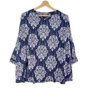 Atasan BLus BIG SIZE RAYON ETNIK PREMIUM Terbaru Lengan 7/8 SUPER JUMBO XXXXXL LD 130 CM 5XL 4654#