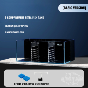 YEE Betta Fish Tank Ultra-clear Glass And Multi-compartment With Partition Filtration