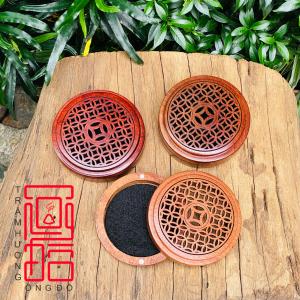 Hộp Gỗ Xông Nhang Vòng Trầm Hương Nhang Khoanh 2 Giờ 4 Giờ