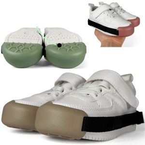 LIAND 1 Pair ป้องกันการลื่น ที่ปิดนิ้วเท้ารองเท้าเด็ก ป้องกัน ทนทานต่อการสึกหรอ ที่คลุมรองเท้าเด็ก หลายฟังก์ชัน ทนทานต่อฝุ่น แผ่นป้องกันรองเท้ากีฬา สำหรับกลางแจ้ง