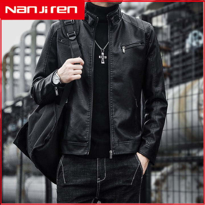 Mens Leather Coat Korean Fashion Leather Sheepskin Men Leather Jacket –  simplyLuxe