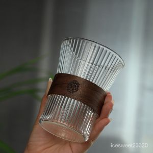 TIMECAFE แก้วน้ำ สไตล์ Yamaha ขนาด 160-300 มล. ทรงลายทาง ทนความร้อน