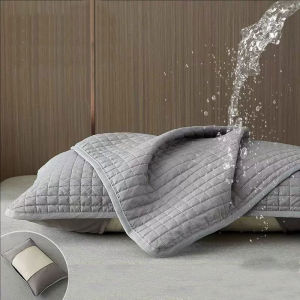 YESPERY Anti Stain Pillowcase Sweat-proof Soft Cotton Pillow Cover Bed Sleeping Pillowcase Travel Size Pillow Core No Longer Turns Yellow