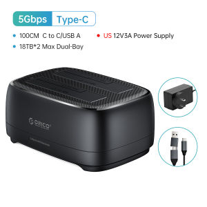 ORICO USB 3.0 to SATA Dual-Bay External Hard Drive Docking Station with Offline Clone Function for 2.5 & 3.5 Inch HDD SSD SATA (SATA I/II/III) SATA Enclosure Hdd Dock